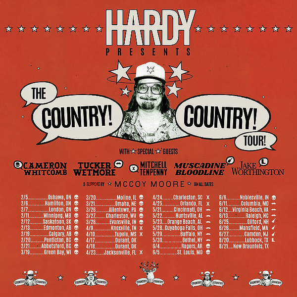 HARDY tour poster — 2026–2027